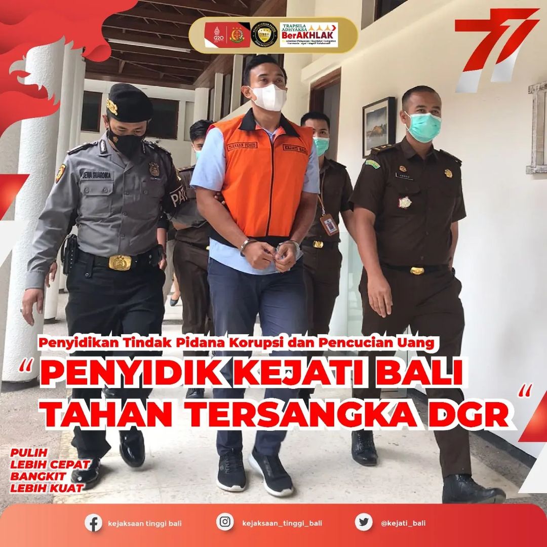 Penyidik Kejati Bali Tahan Tersangka DGR | Kejati-bali.go.id